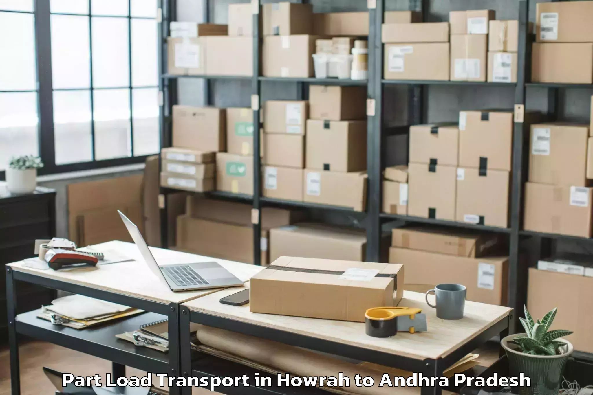 Affordable Howrah to Kakinada Port Part Load Transport